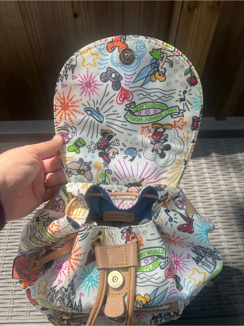 Dooney & Bourke Disney Sketch Drawstring Backpack Small - Picture 13 of 16